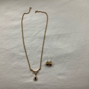 Amethyst necklace and earrings